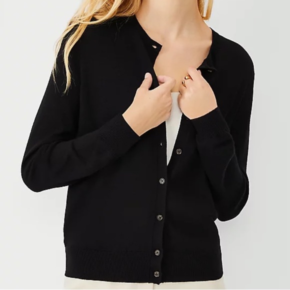 Ann Taylor Sweaters - Ann Taylor Petite Modern Ann Cardigan Extra Large Worn Black